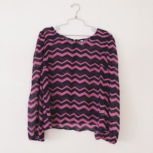 Sheer Long-Sleeve Top